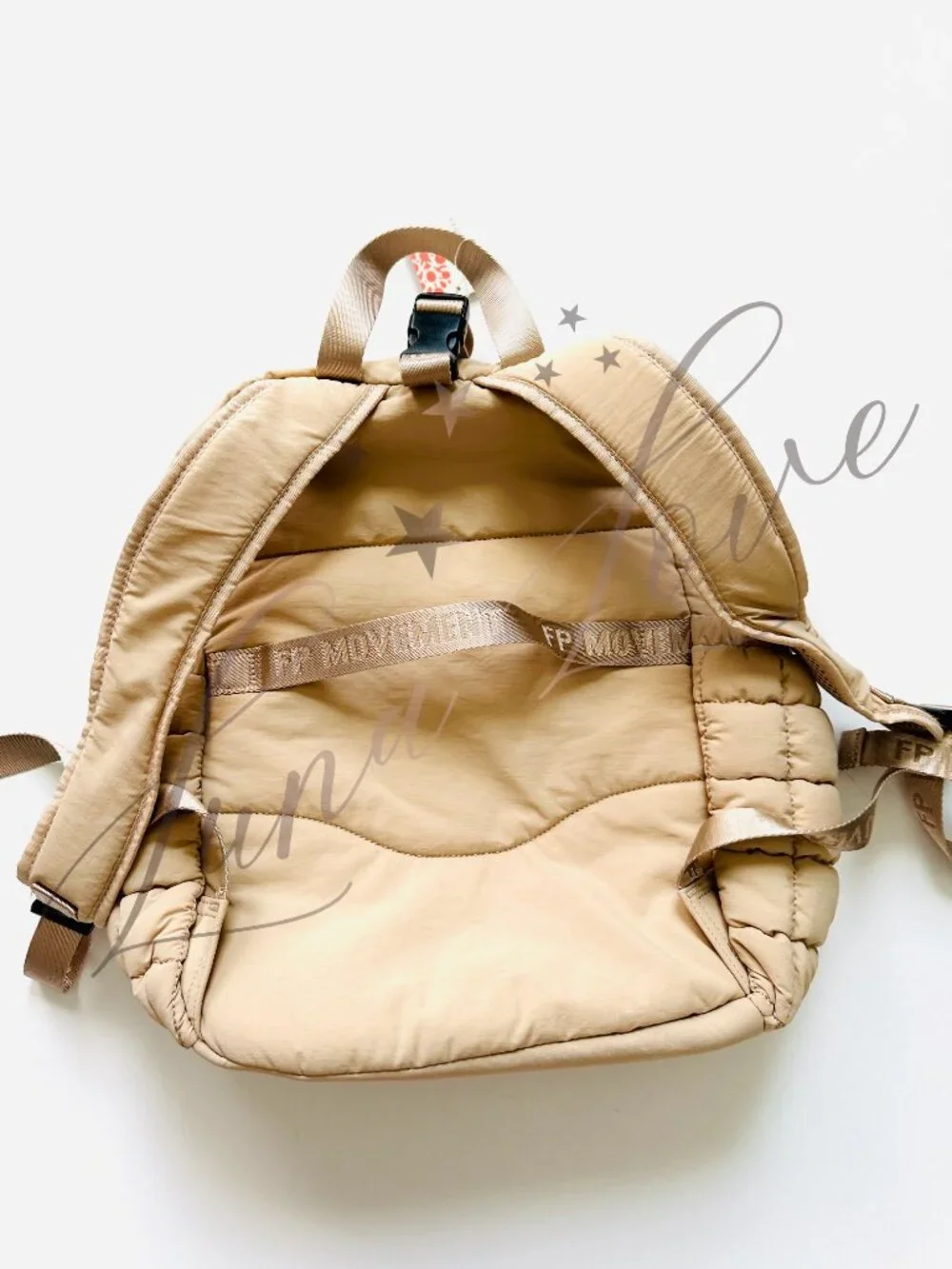 FREE PEOPLE Movement Quilted Backpack In Off White NWT